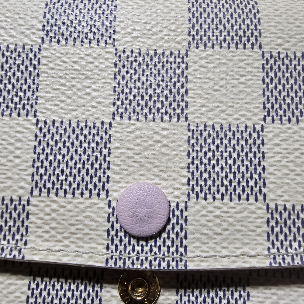Authentic Louis Vuitton Damier Azur Emilie Wallet in Rose Ballerine 🌟 - Picture 4 of 10